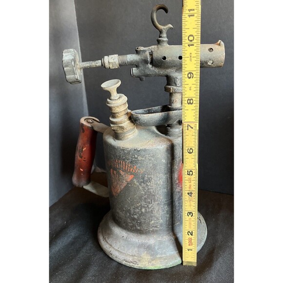 Wood Handle Antique Clayton & Lambert Mfg Co Gas Blow Torch Pat 1921 Untested - Picture 8 of 10